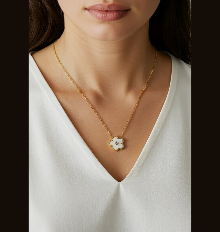 SF1024 - Stainless Steel Necklace - White